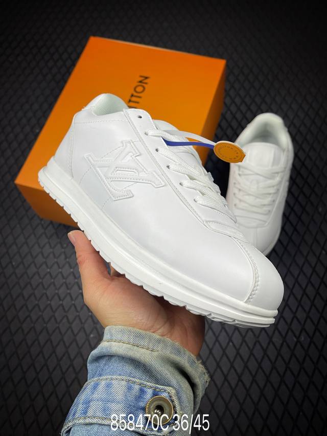 C Louis Vuitton X Nigo 联名款 Lv Fw25 Buttersoft 牛皮革羊皮革 图案压纹 圆头系带 低帮 生活休闲鞋 尺码：36 37