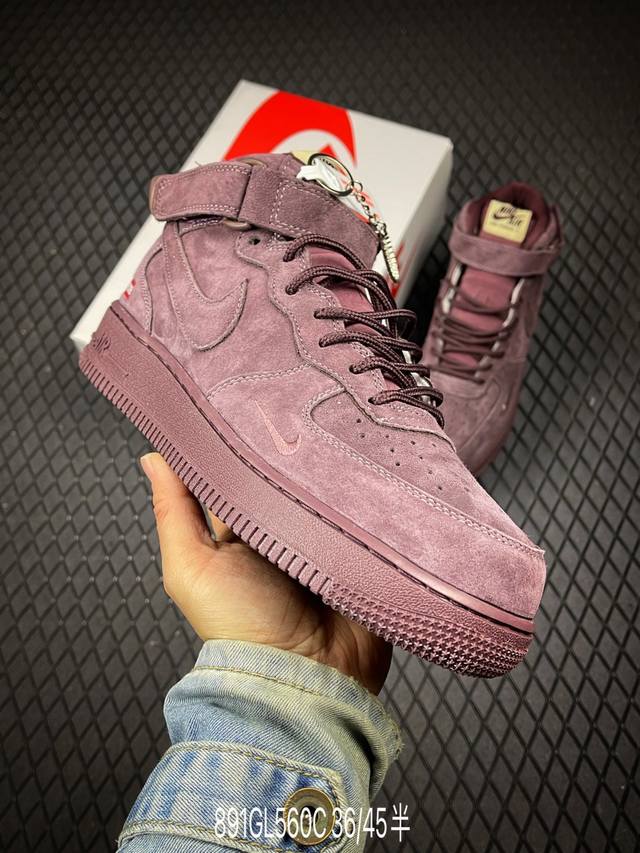 C 公司级Nike Air Force 1 Mid 07 原楦头原纸板 打造纯正中帮空军版型 专注外贸渠道 全掌内置蜂窝气垫 原盒配件 原厂中底钢印、拉帮完美