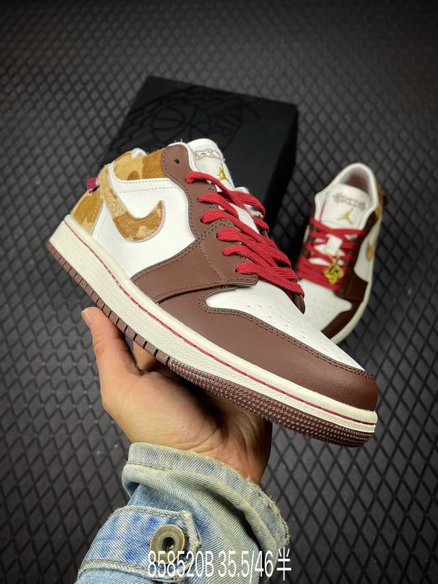 B Air Jordan 1 Low 专柜订单 马年限定 升级正确原装楦型开发纸版 中底注胶孔内置真Sole气垫 耐克Nike Air Jordan1 Low