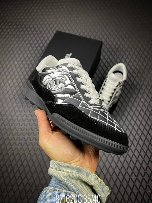 C Chanel 香奈儿 25款菱格纹运动鞋 小红书爆款 渠道货 市场最强没有之一 原厂细腻牛皮 质感满分 细节非常完美 原版购入开发 做货 最新隐藏款网软菱格