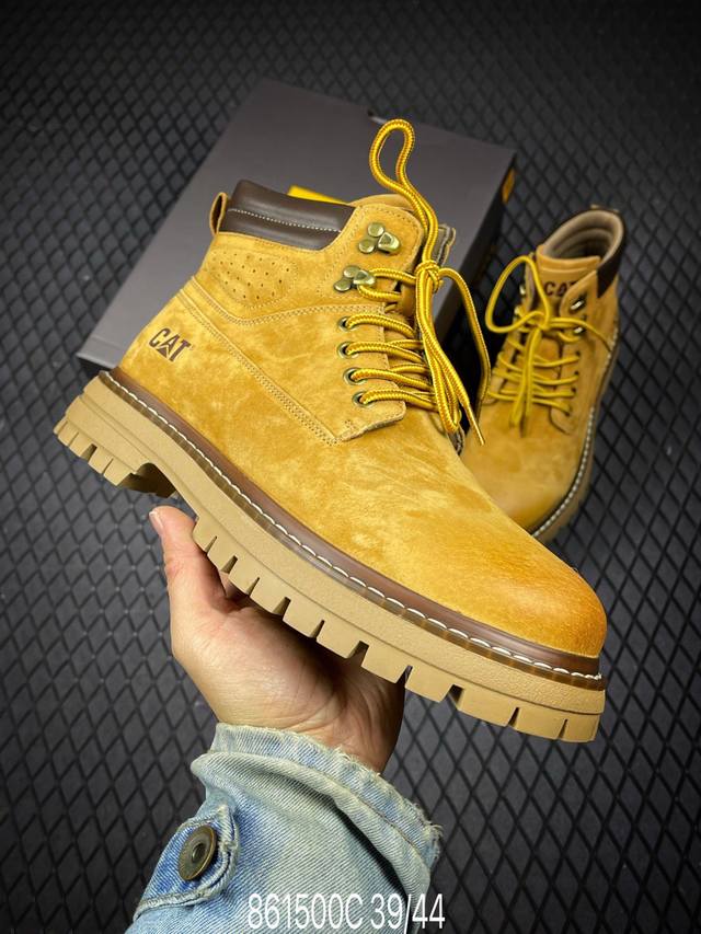 秒杀 C Cat卡特 硬汉推土机品牌经典百搭户外休闲大黄靴系列 #广东大厂品质 秋冬新款 常年主打 时尚潮流搭配 面料釆用意大利进口磨砂牛皮 全鞋真牛皮材料 大