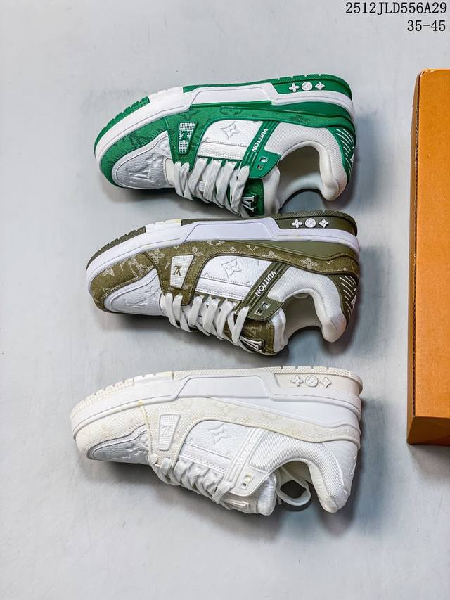 公司级路易威登 Louis Vuitton Lv路易威登板鞋 新款 Lv Trainer最新配色运动鞋 L家 篮球鞋风格运动鞋 该鞋由艺术总监 Virgil A