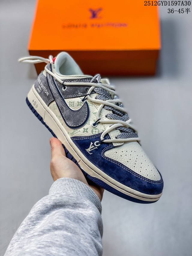 奢潮融合，板鞋新章｜Nike Dunk Low X Lv定制款Cx5050-Y42当滑板经典Nike Dunk Low邂逅奢侈王者Louis Vuitton，这
