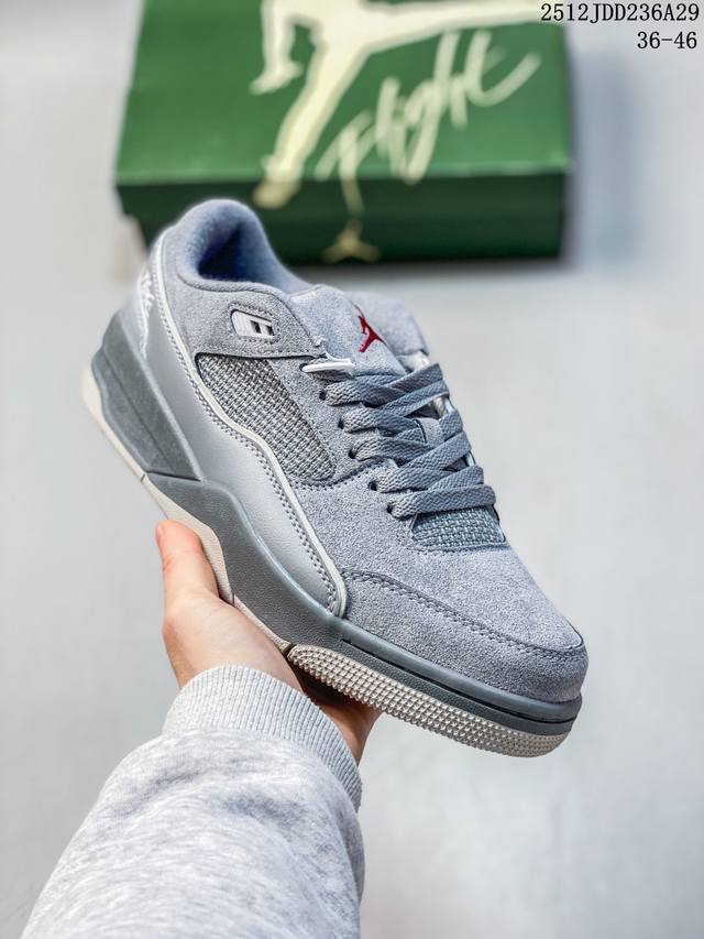 真标Who Decides War X Nike Jordan Flight Court Ate 搭防滑耐磨 低帮 耐克复古篮球鞋 货号:Hf3255-007