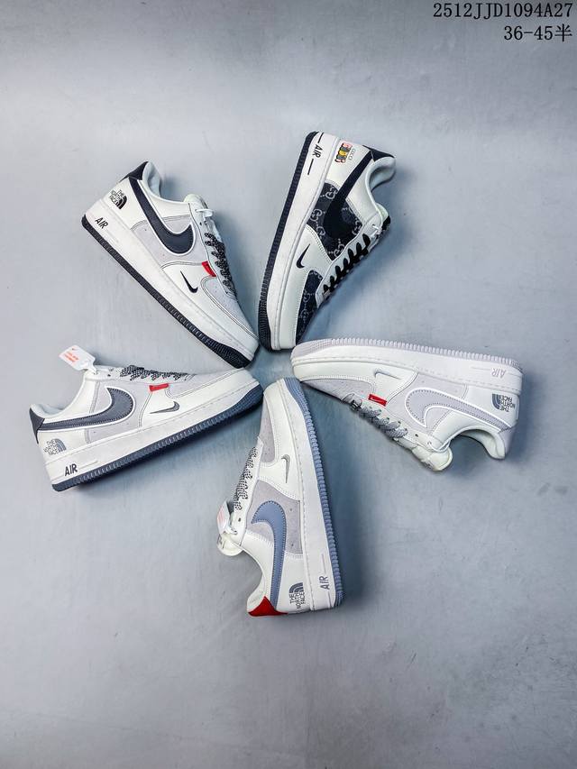 北面. 空军一号联名款 洛杉矶潮牌店限量发售 公司级 Undefeated X Nike Air Force 1 Low 空军一号低帮休闲板鞋 定制皮料 原装定