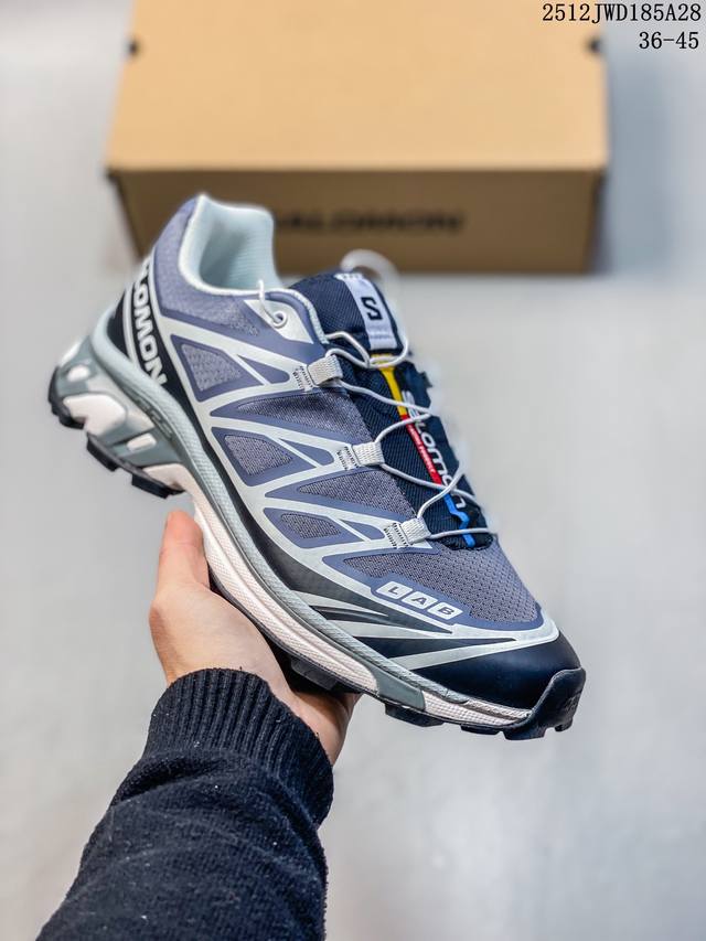 Salomon Xt-6 萨洛蒙减震休闲跑步鞋 织物材质户外徒步休闲鞋 织物材质 公司级 真标带半码 Size:36-40码 #Sss32251229 12Jw