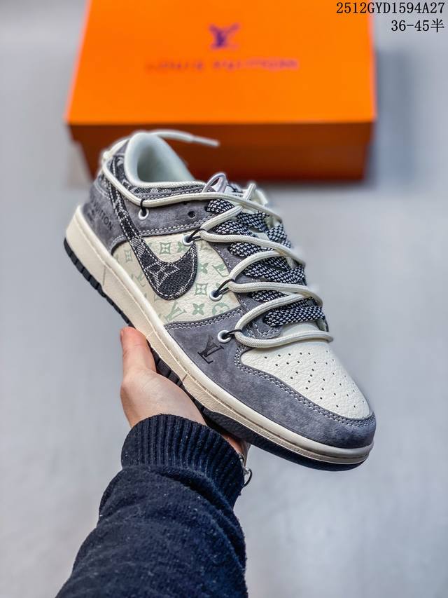 解构奢潮，低帮新章｜Nike Dunk Low X Louis Vuitton联名款！当Nike Dunk Low的复古街头基因遇上Louis Vuitton的