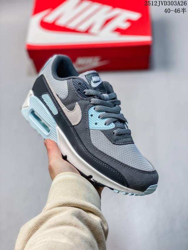 公司级Nike Air Max 90 初代复古气垫百搭休闲运动慢跑鞋复古小气垫史上第一双可视气垫跑鞋 凭借着 Air Max 气垫带来的舒适脚感和鞋面面料上的不