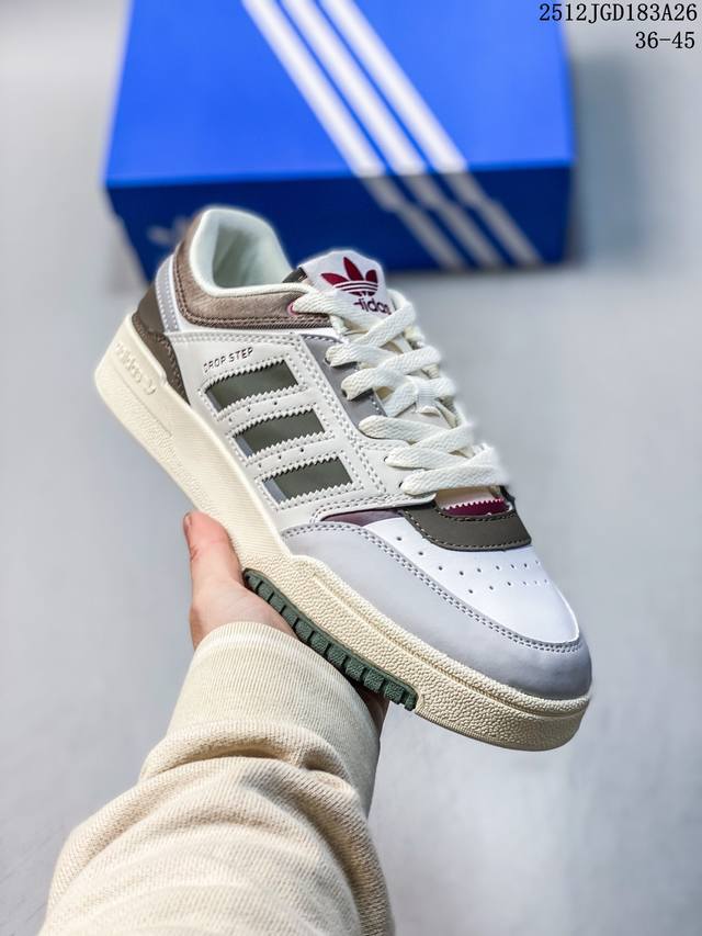 Adidas Drop Step 阿迪达斯三叶草低帮板鞋 牛皮材质 真标带半码 尺码见图 #Sss24251227 12Jgd183A26
