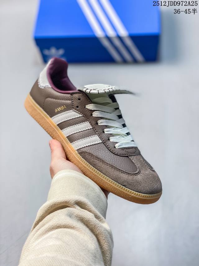 真标Adidas Originals Samba 桑巴舞系列阿迪达斯 三叶草 绅士德训足球风百搭低帮休闲运动板鞋 货号:Ki8888 尺码:36 36.5 37