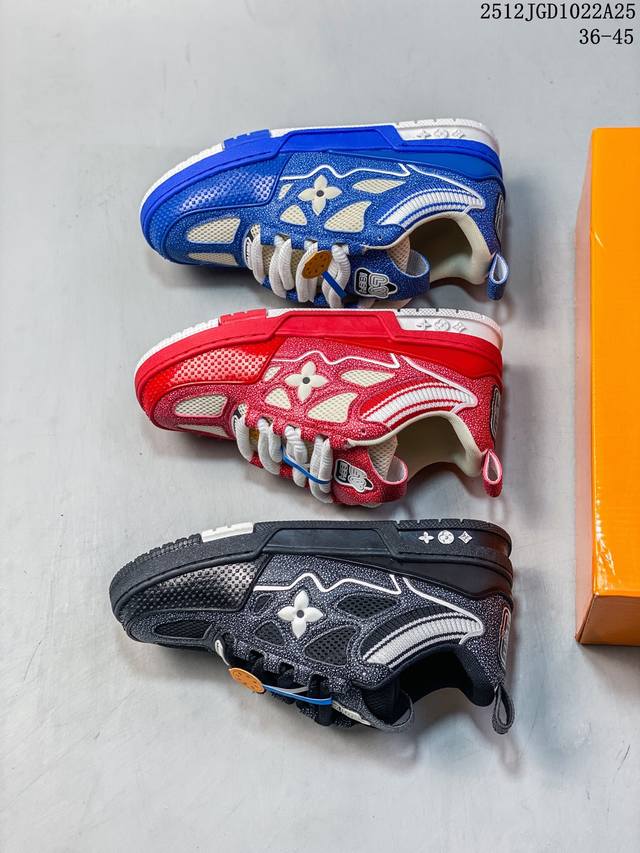 全新 Sneaker Lo 公司级路易威登板鞋 八代 面包鞋 白黑绿 新款 Lv Tyler X Louis Vuitton Trainer 8.0 圆头系带