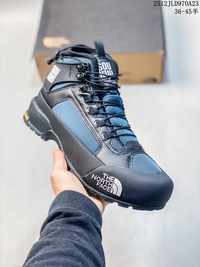公司级北面The North Face Soukuu 系列 百搭舒适 减震防滑耐磨 高帮 户外功能鞋 专门为鞋底设计的橡胶以出色的耐磨性 良好的防滑性或得不少户