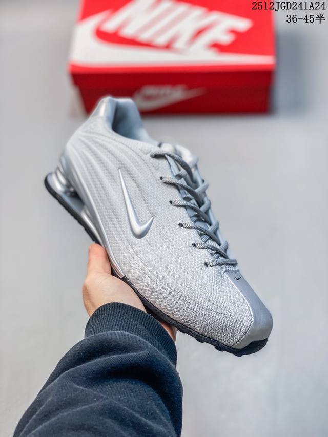 Nike Shox Z 舒适柔软 减震回弹 生活休闲鞋 女款 银色 12Jgd241A24