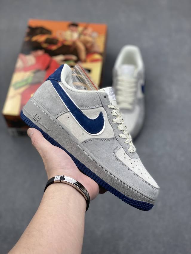 特 公司级 Akira×Nike Air Force 1 Low ’07 灰蓝 头成麂皮 满天星配色 空军一号低帮休闲板鞋 原厂麂皮 原楦原纸板 纯正版型 正品