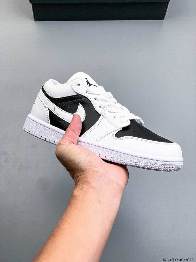 耐克Nike Air Jordan 1 Low Aj1乔1 低帮潮流缓运动休闲板鞋。Aj1 低帮拼接 完美版型真头层牛皮# 内置缓震气垫 原鞋开模 拒绝公底 购