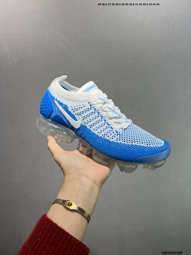 Nike Air Vapormax Flyknit 2.0 二代大气垫百搭慢跑鞋#进口针织机台 原面打造坚挺科技针织#公司原底气垫 细节诠释一切质疑#原产标加持