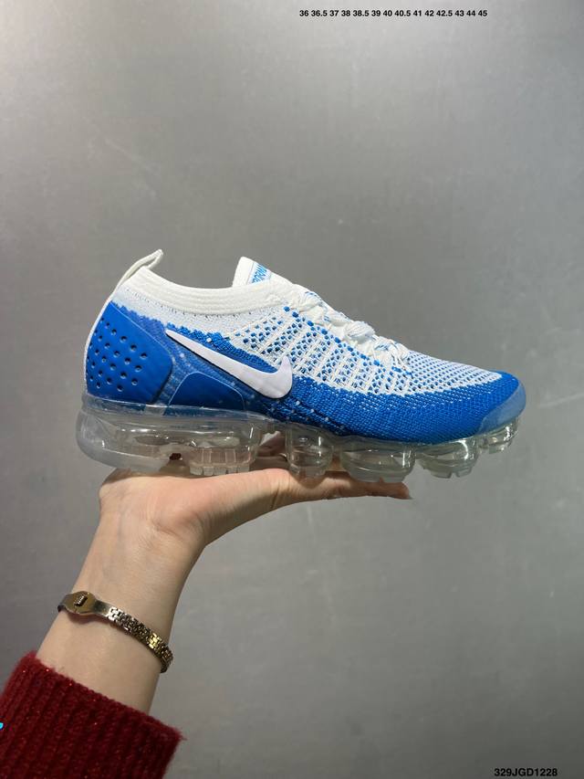 Nike Air Vapormax Flyknit 2.0 二代大气垫百搭慢跑鞋#进口针织机台 原面打造坚挺科技针织#公司原底气垫 细节诠释一切质疑#原产标加持