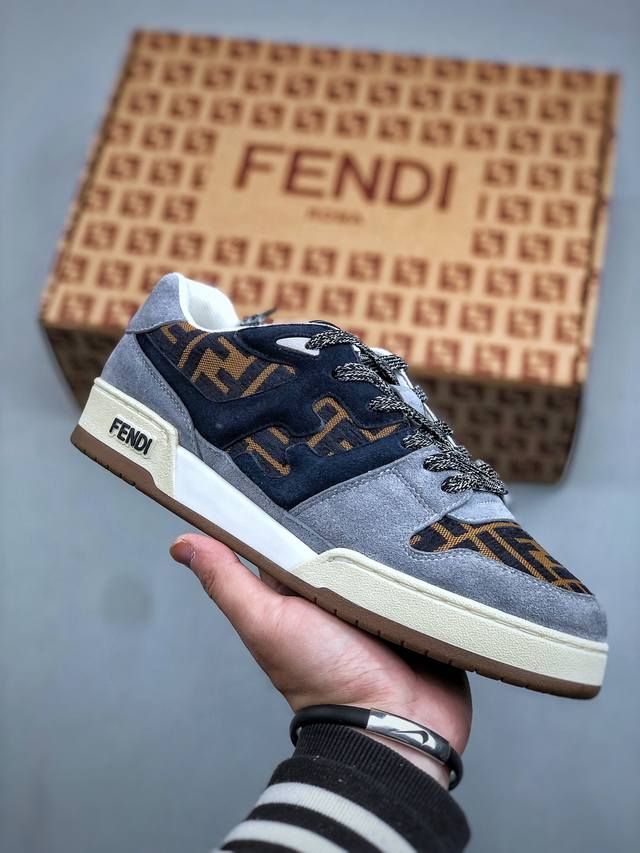 广东原装高端品质 Fendi芬迪 Match 圆头厚底 低帮板鞋 Fendi芬迪情侣款休闲鞋 独家定制 #全身20几个细节点全部做到一致还原 吊打市面所有版本