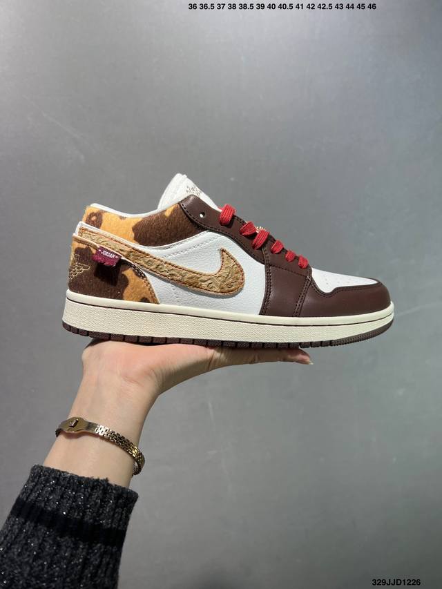 Air Jordan 1 Low Aj1 乔1马年限定 低邦文化休闲板鞋 货号：Iq5321-121 尺码：36 36.5 37.5 38 38.5 39 40
