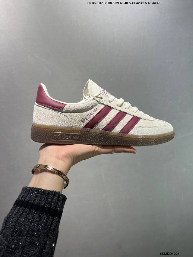 Adidas Handball Spezial 复古单品 阿迪达斯经典款复古休闲板鞋 #原厂原档案开发出品 皮料切割干净无任何毛边 鞋型细节完美 超高清洁度 货