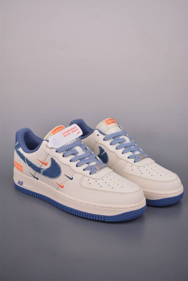 Nike Air Force 1 Low Supreme联名 原楦头原纸板 打造纯正空军版型 专注外贸渠道 全掌内置蜂窝气垫 原盒配件 原厂中底钢印、拉帮完美