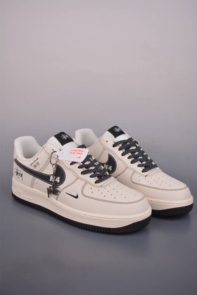 Nike Air Force 1 Low 斯图西联名 原楦头原纸板 打造纯正空军版型 专注外贸渠道 全掌内置蜂窝气垫 原盒配件 原厂中底钢印、拉帮完美 官方货号