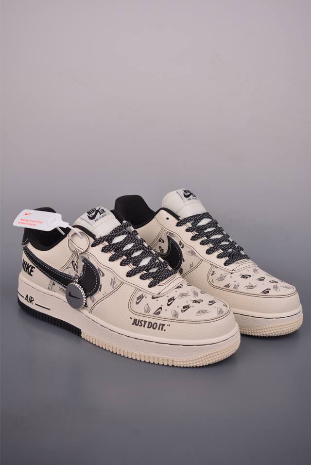 Nike Air Force 1 Low Just Doit联名 原楦头原纸板 打造纯正空军版型 专注外贸渠道 全掌内置蜂窝气垫 原盒配件 原厂中底钢印、拉帮完