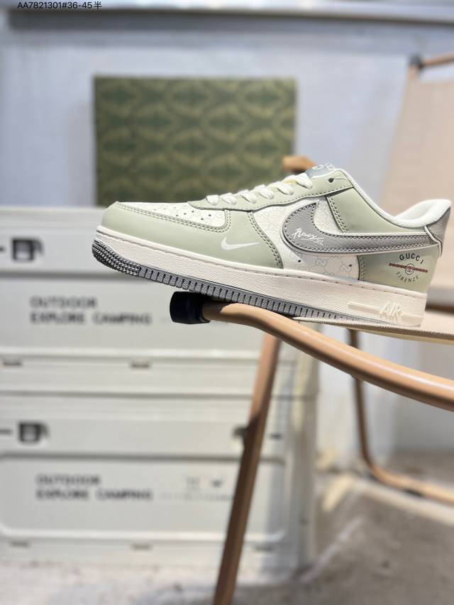 古驰 X Nk Air Force 1'07 Low 空军一号低帮休闲板鞋 #定制皮料 原楦原纸板 纯正空军版型 高清洁度 内置全掌气垫Xs1958 Aa782