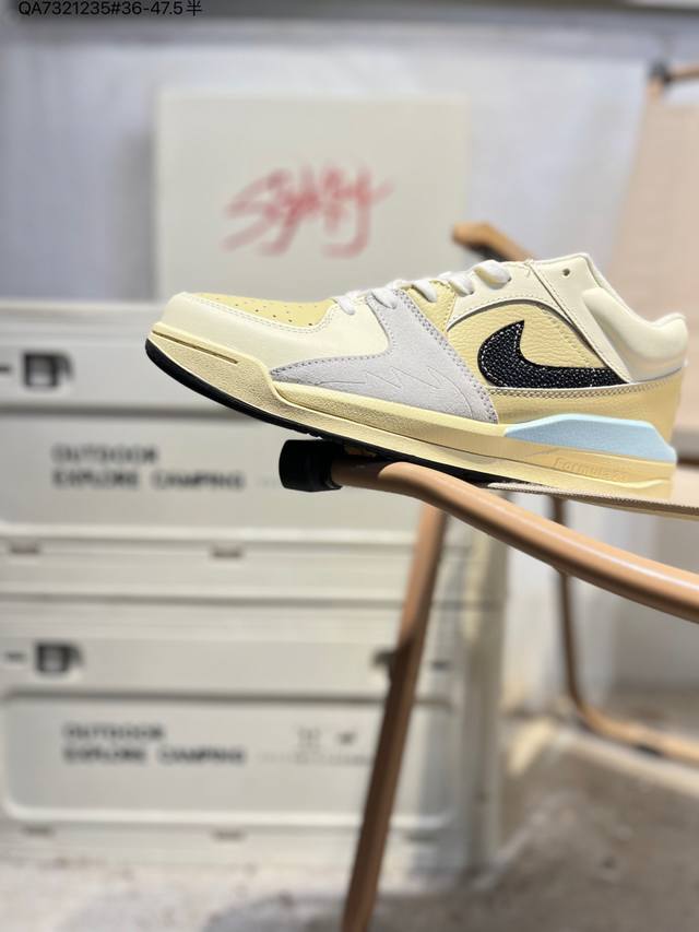 升级原楦原纸板开发版型#采用粒面牛剖革鞋面材质#中底缓震泡棉物料组合橡胶外底Jordan 又出 合体鞋 ！耐克Nike Jordan Stadium 90 Sa