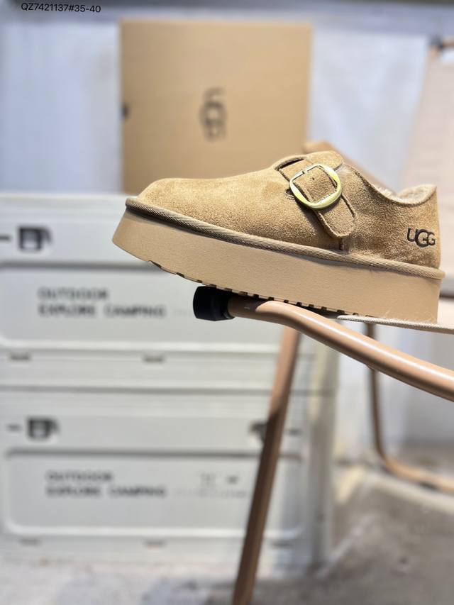 Ugg 雪地靴 防水麂绒皮革鞋面 美国轻奢品牌Ugg W Neuel尼瓦尔系列秋冬新款防污系列休闲保暖20251210 Qz7421137#35-40