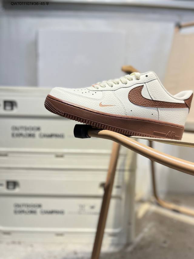公司级头层皮Nk Air Force 1'07 Low 空军一号低帮休闲板鞋 #定制皮料 原楦原纸板 纯正空军版型 高清洁度 内置全掌气垫Im3378 Qw70