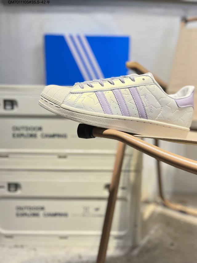全新配色# 阿迪达斯Adidas三叶草 Adidas Wb Jabbar Originals Superstar 贝壳头系列低帮经典百搭休闲运动鞋Jr6984