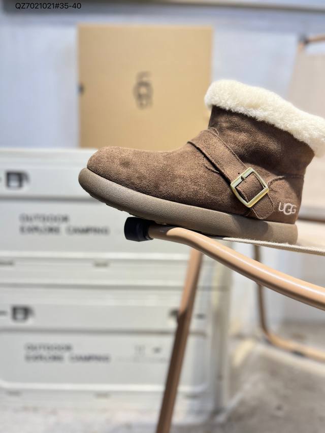 Ugg 雪地靴 防水麂绒皮革鞋面 美国轻奢品牌Ugg W Neuel尼瓦尔系列秋冬新款防污系列休闲保暖20251205 Qz7021021#35-40