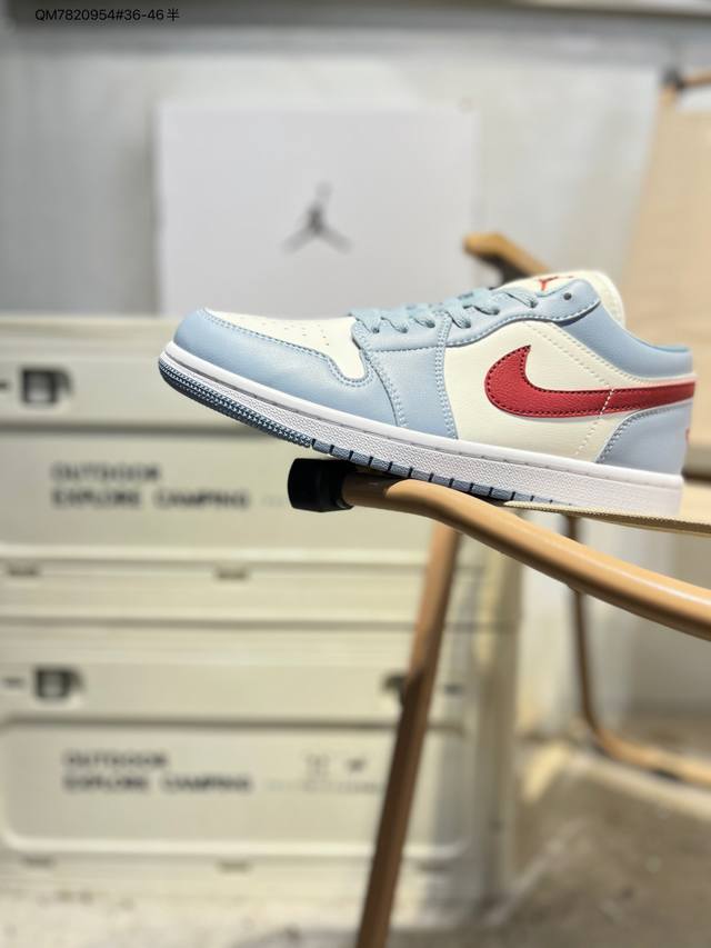 福利特价 公司级头层皮乔丹Air Jordan 1 Low Aj1低帮系列篮球鞋 官方同步配色 原装级产物 #拒绝公底 立体鞋型 细节完美 高清洁度Dc0774