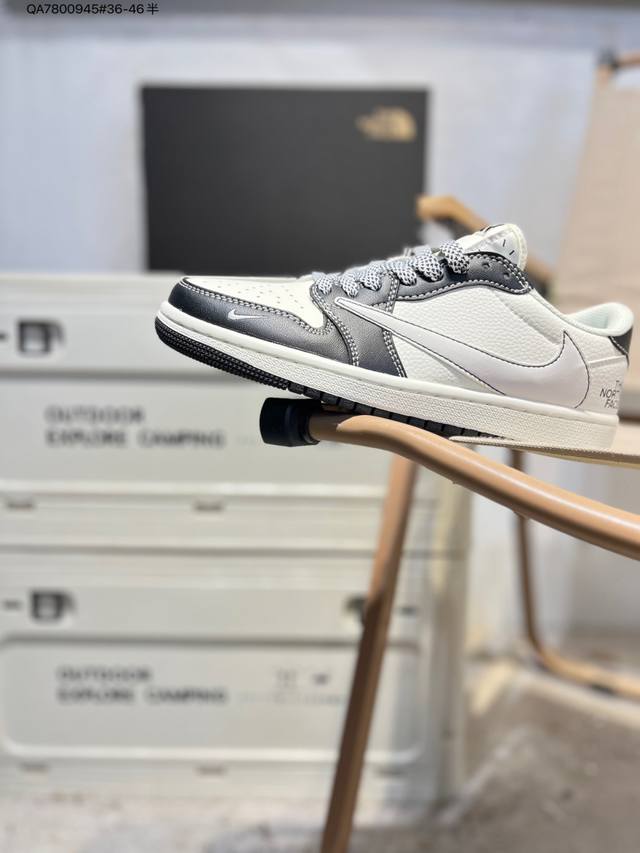 公司级头层皮北面 X 乔丹Air Jordan 1 Low Aj1低帮系列篮球鞋 官方同步配色 原装级产物 #拒绝公底 立体鞋型 细节完美 高清洁度Dz2688