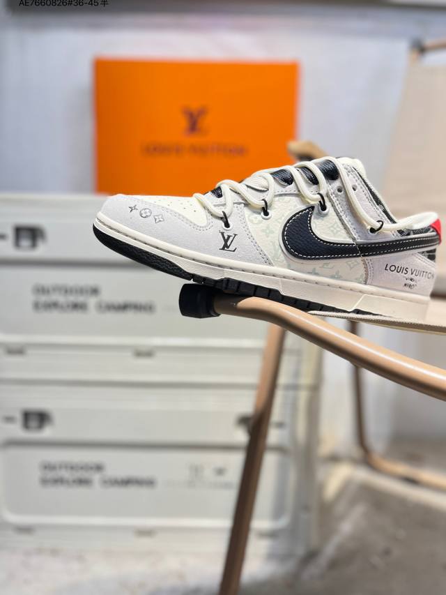 Lv X Nike Sb Dunk Low 大厂出品 极力推荐 新配色 原装头层材料 独家版型蒸餾加工 帶來的是更好的视觉和脚感体验 大厂纯原品质出货 清洁度