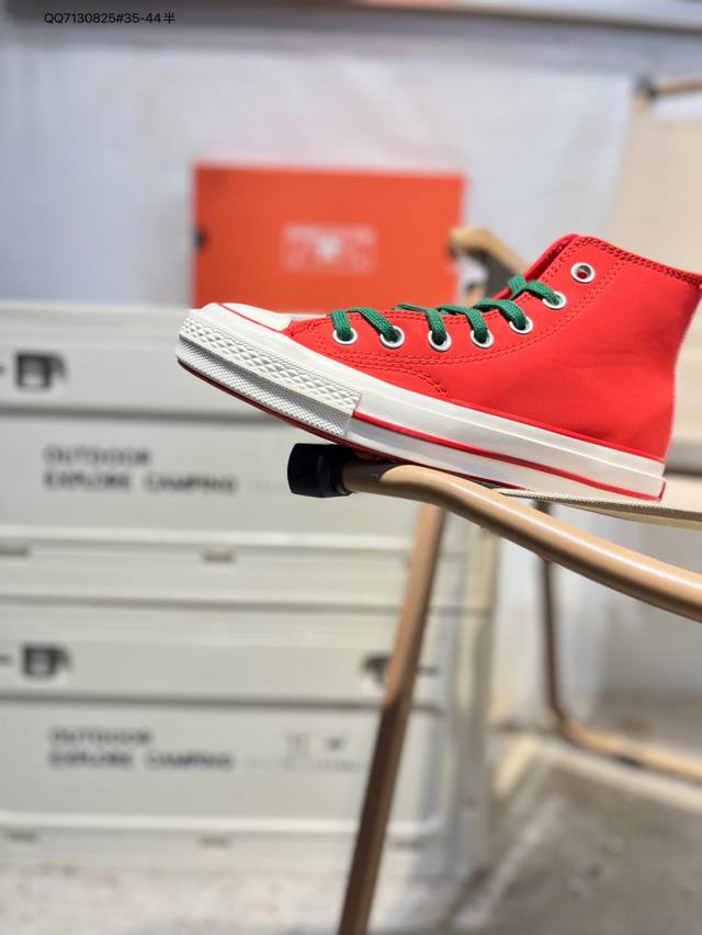 硫化工艺 匡威 Converse Chuck Taylor All Star 1970 Hi高帮硫化休闲运动板鞋 正确硅蓝中底Qq7130825#35-44半
