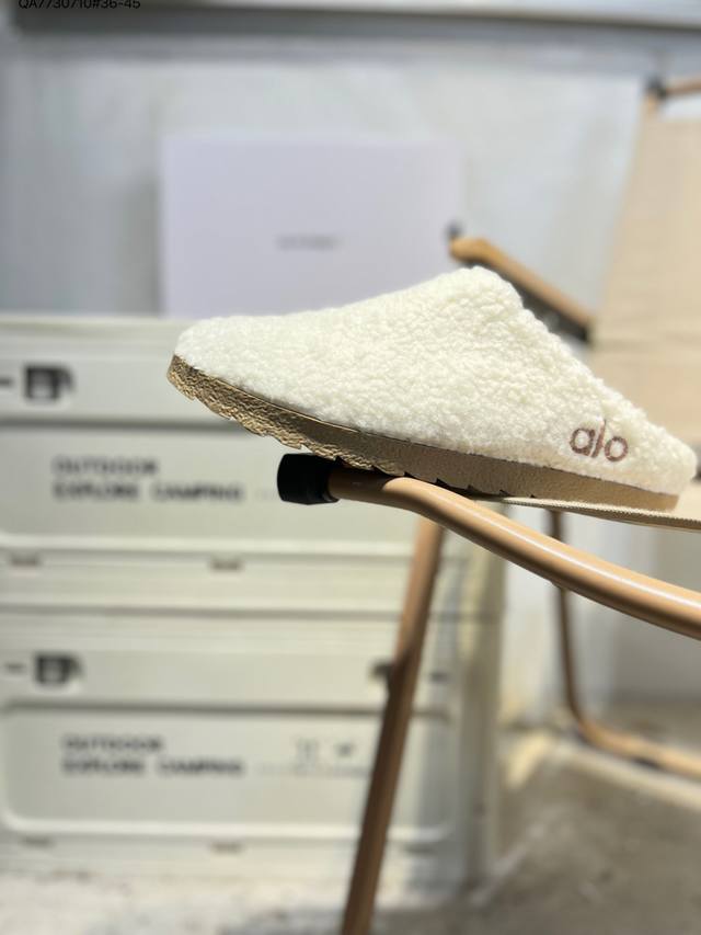 Alo舒适防磨防滑 包头拖鞋 男女同款 纯原外贸平台特供订单 耗时半年巨作 #全套原纸板楦头开发 #确保原汁原味 完美呈现版型 A0826U Qa7730710