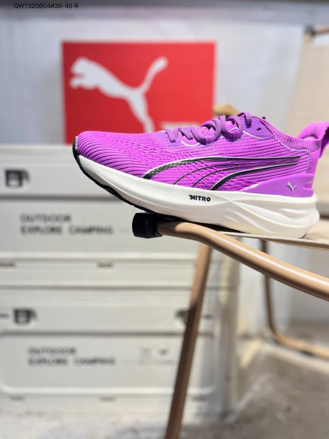 原楦原纸版开发版型#采用人体工程学网织结构鞋面材质#中底采用双层式 Nitro 氮气科技中底#外置超轻耐磨底片彪马puma Deviate Nitro Elit