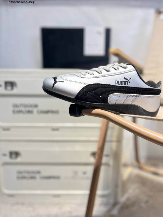 升级原楦原纸版开发#采用翻毛皮鞋面材质#外置轻量耐磨橡胶大底薄底鞋成为潮人必备彪马puma Speedcat Og Sd Light Blue Navy 极速赛