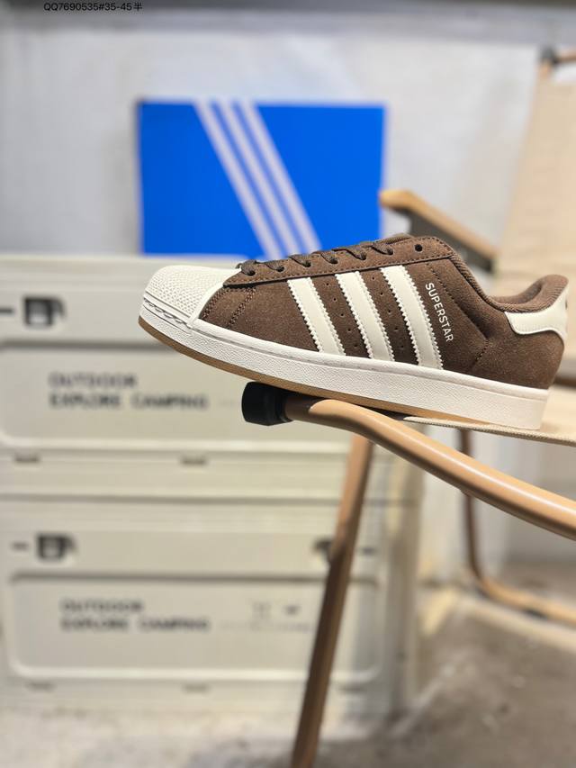 全新配色# 阿迪达斯Adidas三叶草 Adidas Wb Jabbar Originals Superstar 贝壳头系列低帮经典百搭休闲运动Hq4915 Q