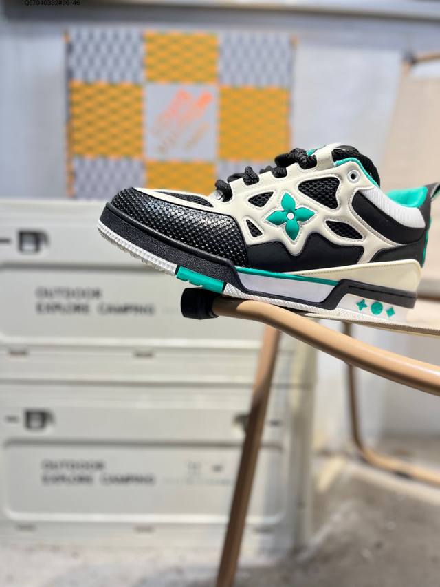 路易威登 Louis Vuitton Lv路易威登板鞋 新款 Lv Trainer最新配色运动鞋 L家 篮球鞋风格运动鞋 该鞋由艺术总监 Virgil Ablo