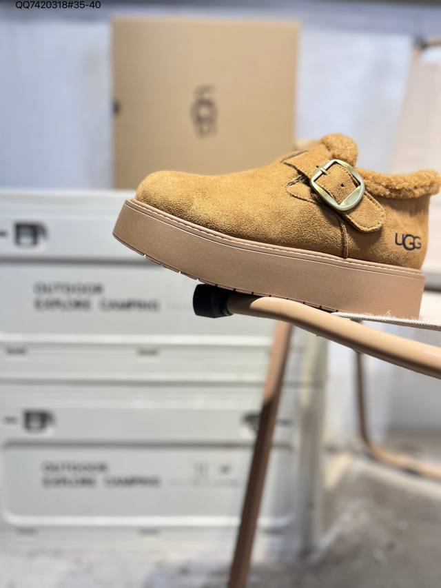 Ugg 雪地靴 防水麂绒皮革鞋面 美国轻奢品牌Ugg W Neuel尼瓦尔系列秋冬新款防污系列休闲保暖20251202 Qq7420318#35-40
