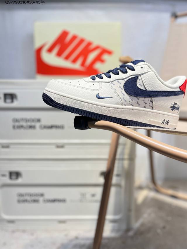 公司级头层皮Nk Air Force 1'07 Low 空军一号低帮休闲板鞋 #定制皮料 原楦原纸板 纯正空军版型 高清洁度 内置全掌气垫Xz3318 Qs77