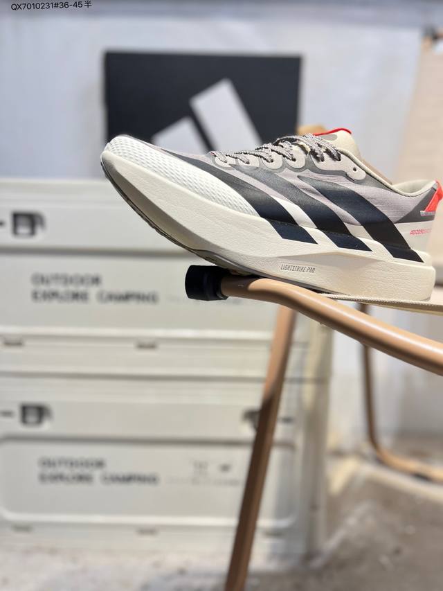 Adidas Adizero Evo Sl Atr 阿迪达斯 马拉松飞线贾卡轻质透气休闲运动跑步鞋 采用双层透气网纱 Flywire动态飞线绑缚鞋面材质 内置Z