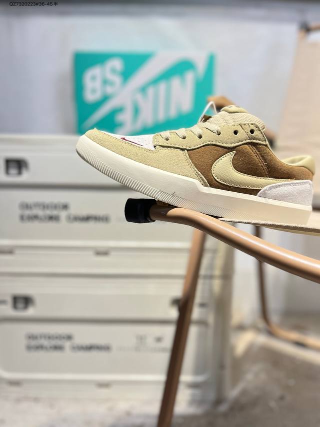 耐克Nike Sb Force 58 运动滑板鞋。这是一款将前沿创新带入街头的单品，它具有硫化杯底，具有出色的耐用性和灵活性。使用柔软皮革和帆布拼接，在饰面上放