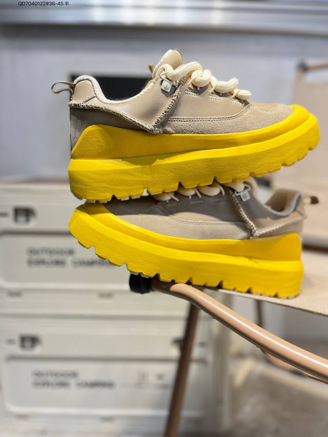 Ugg 百搭单品 秋冬新品,机能撞色王一博代言热门大爆款！ 包头套脚进口皮面 代购专供品质 高弹Modern中底 外置防滑大底 套脚抽绳设计 穿脱十分方便 采用