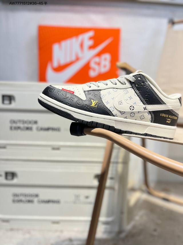 Lv X Nike Sb Dunk Low 大厂出品 极力推荐 新配色 原装头层材料 独家版型蒸餾加工 帶來的是更好的视觉和脚感体验 大厂纯原品质出货 清洁度