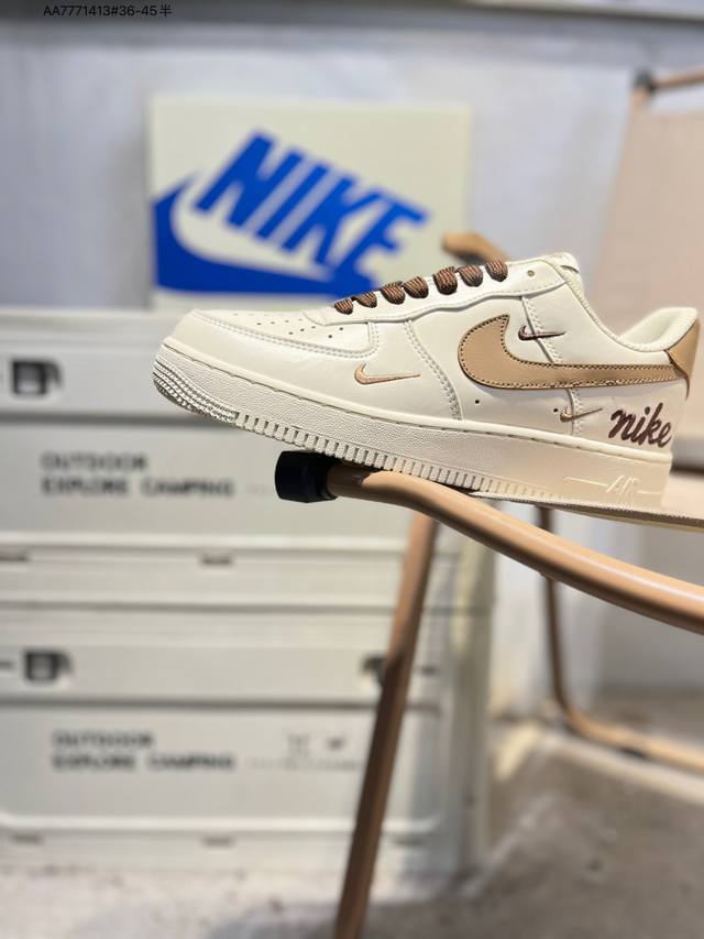 Nk Air Force 1'07 Low 空军一号低帮休闲板鞋 #定制皮料 原楦原纸板 纯正空军版型 高清洁度 内置全掌气垫Nh0601 Aa7771413#