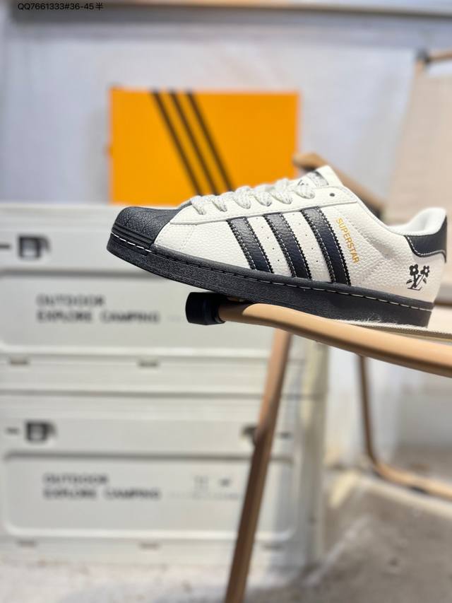 纯原头层皮福利特价Adidas Originals Superstar 经典配色 经典贝壳头官网同步 实拍首发渠道正品订单 诠释市场最高工艺水平区别市面普通真标